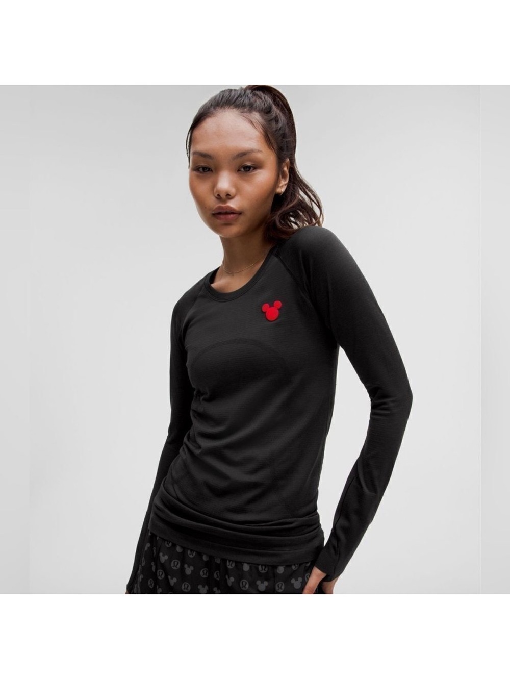 DISNEY x LULULEMON Swiftly Tech Long-Sleeve Shirt size 2 RARE COLLAB